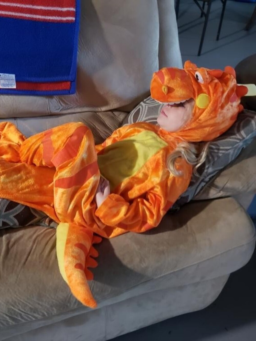 Orange TRex Kids Costume